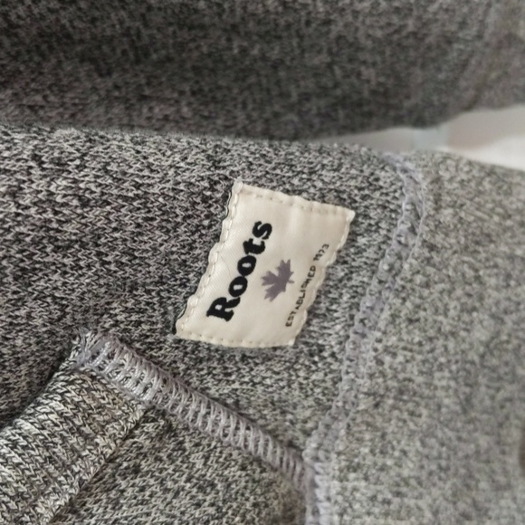 Roots Zip up Hoodie Salt and Pepper grey size XXS fits XS to S - Picture 3 of 8